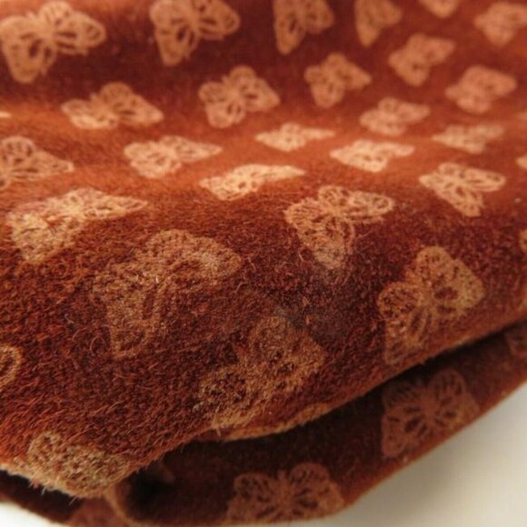 Bottega Veneta Vintage Drawstring Top w Envelope Embossed Orange Butterfly Flap - Picture 7 of 11